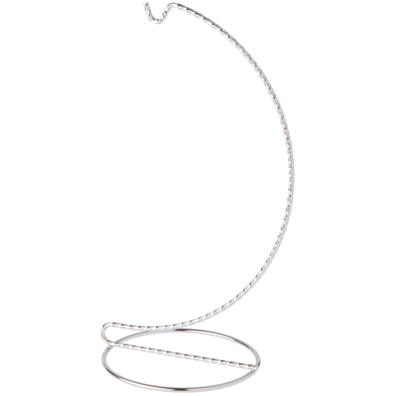 Bard's Twisted Silver Ornament Stand, 9" H x 3.75" W x 3.75" D